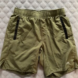 RVCA Boys Yogger Shorts, Olive Green, Size Medium